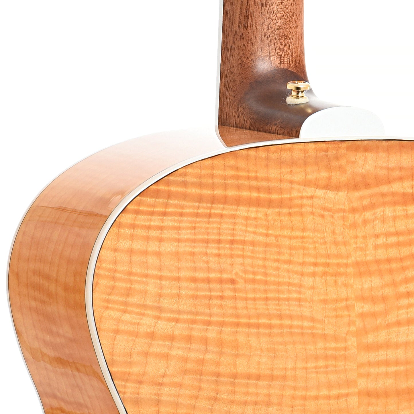 Heel of Guild F-250E Archback Deluxe Jumbo Acoustic Guitar, Blonde