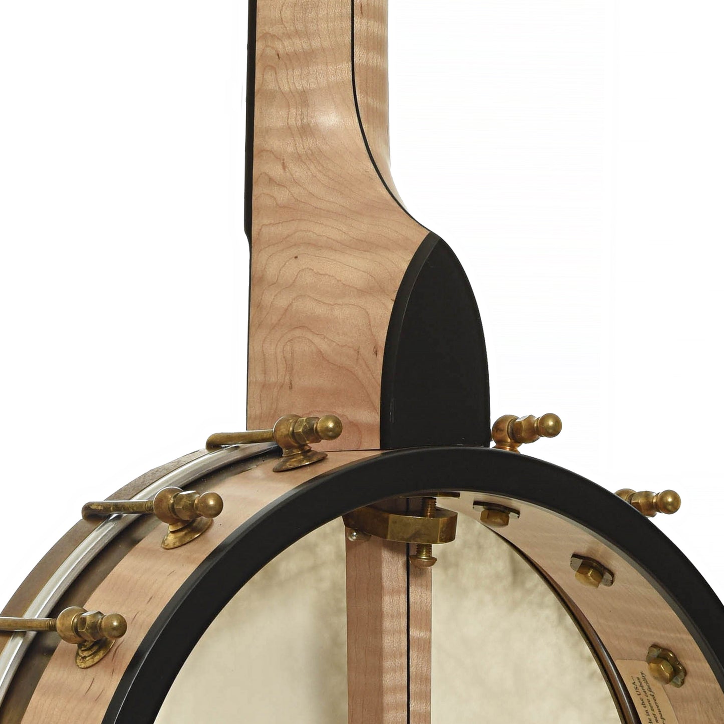 Neck joint of Pisgah Laydie Openback Banjo