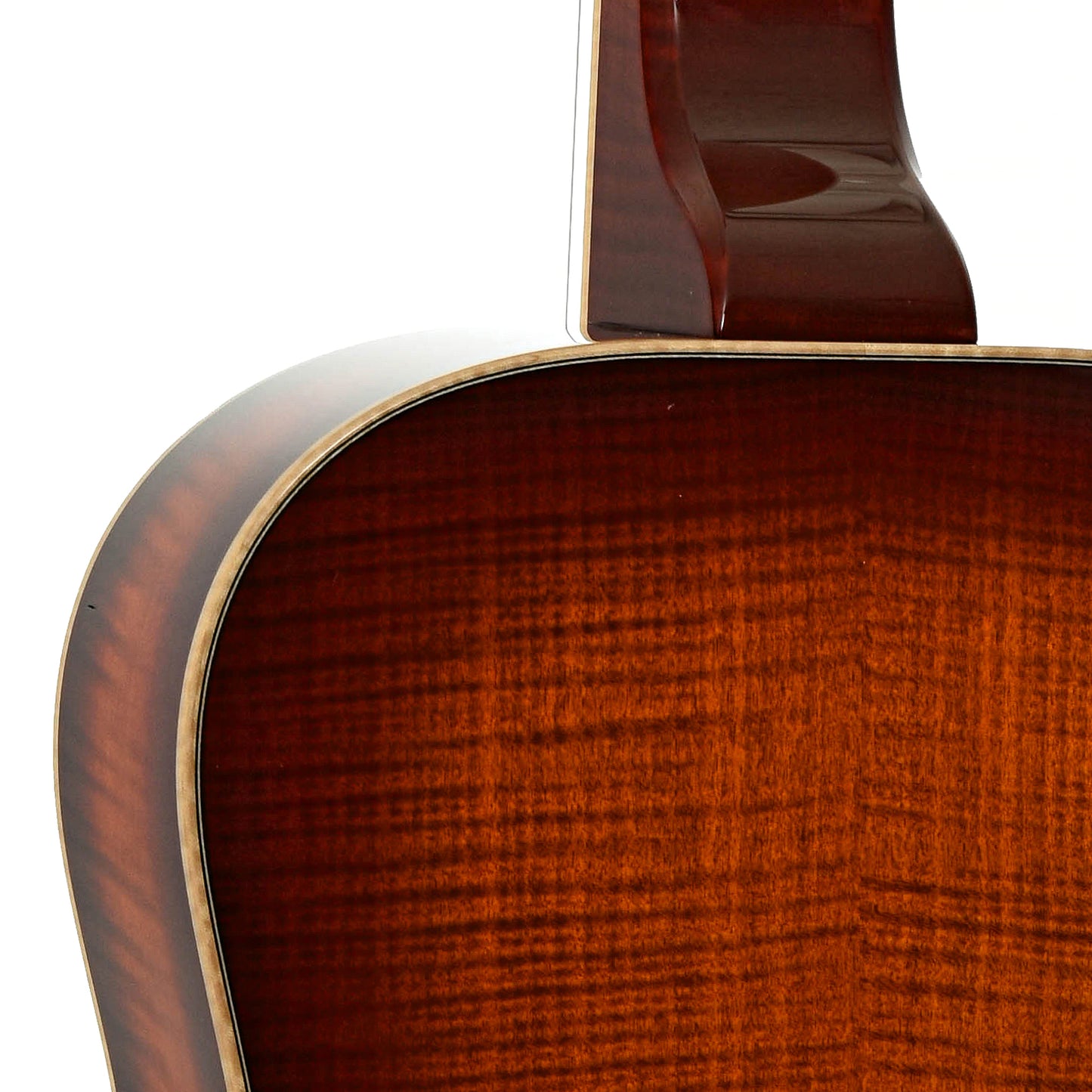 Neck joint of Beard Legacy E-Model Squareneck Resonator Guitar Amber Sunburst