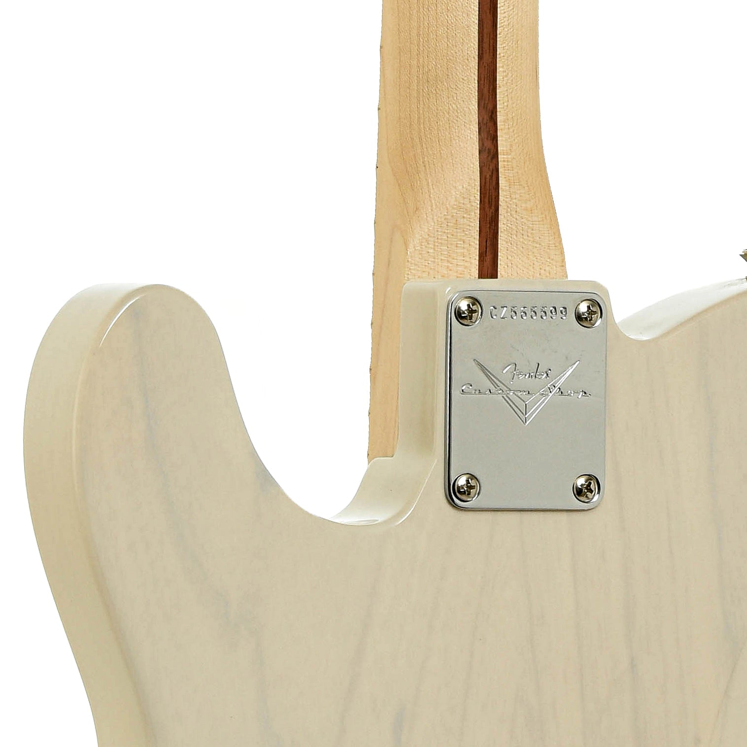 Neck joint of Fender Custom Shop '52 Ash HS NOS Master Built Telecaster Electric Guitar 