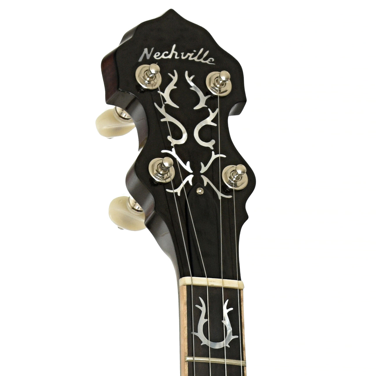 Headstock of Nechville Orion Resonator Banjo