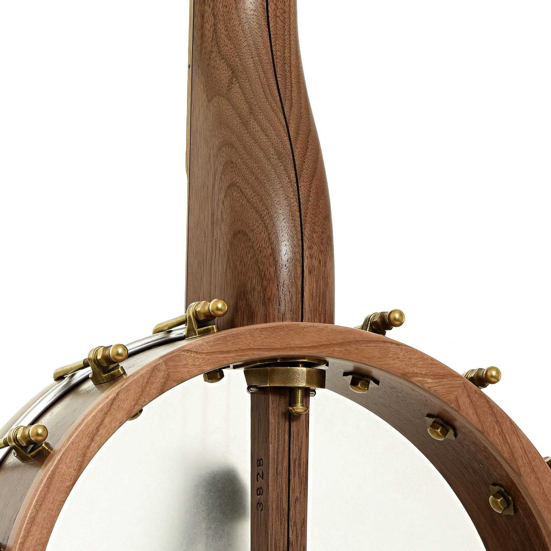 Neck joint of Pisgah Appalachian 11" Lefthanded Openback Banjo 