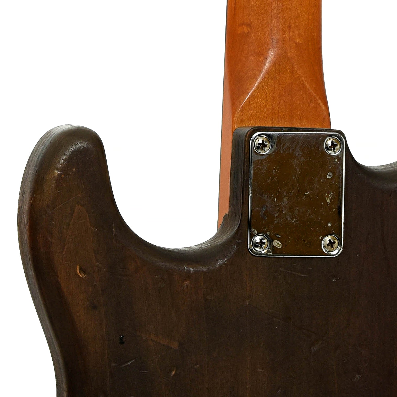 Neck joint of Rocketfire Total 60's Barnboard Electric Guitar