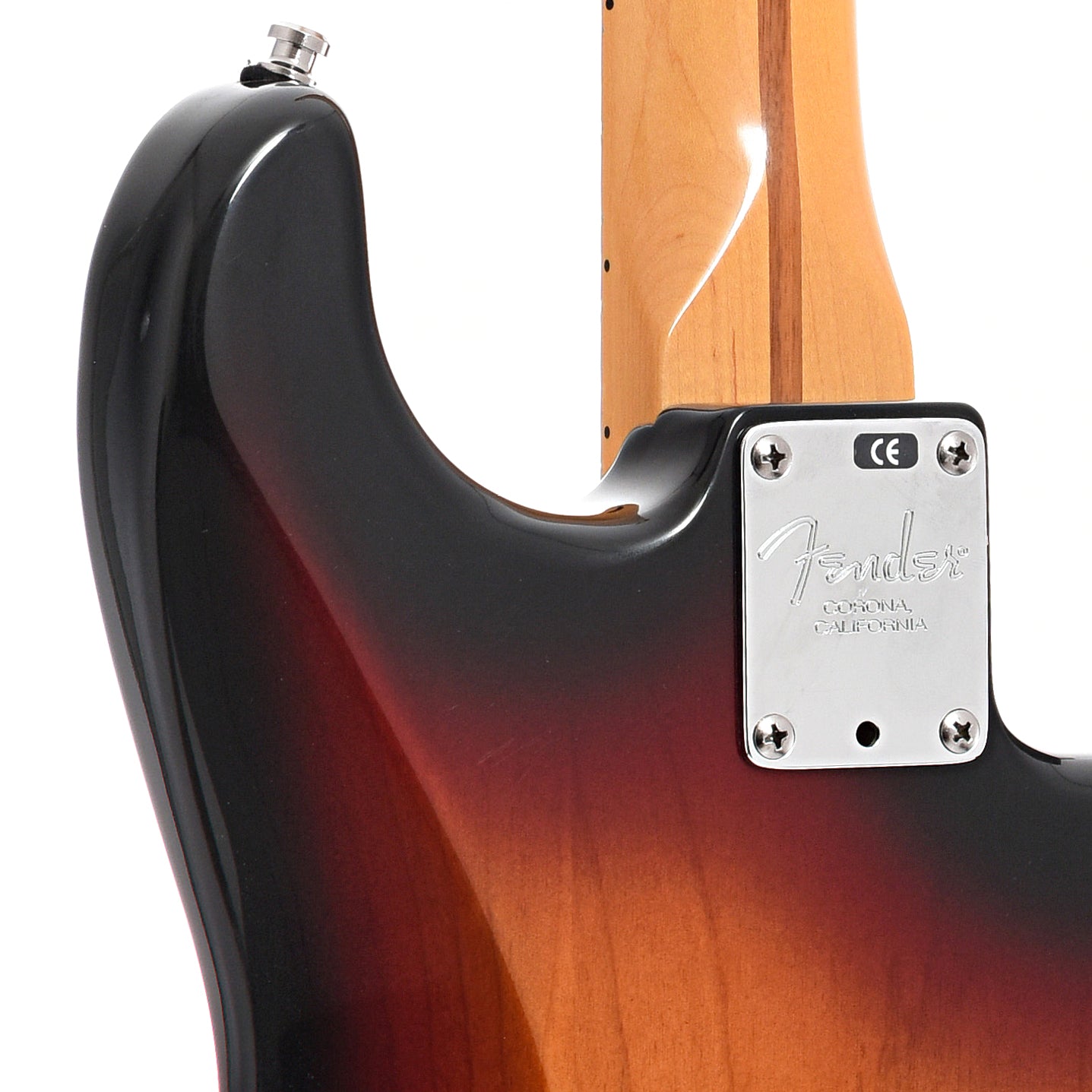 neck joint of Fender American Series Stratocaster LH Electric Guitar (2000)