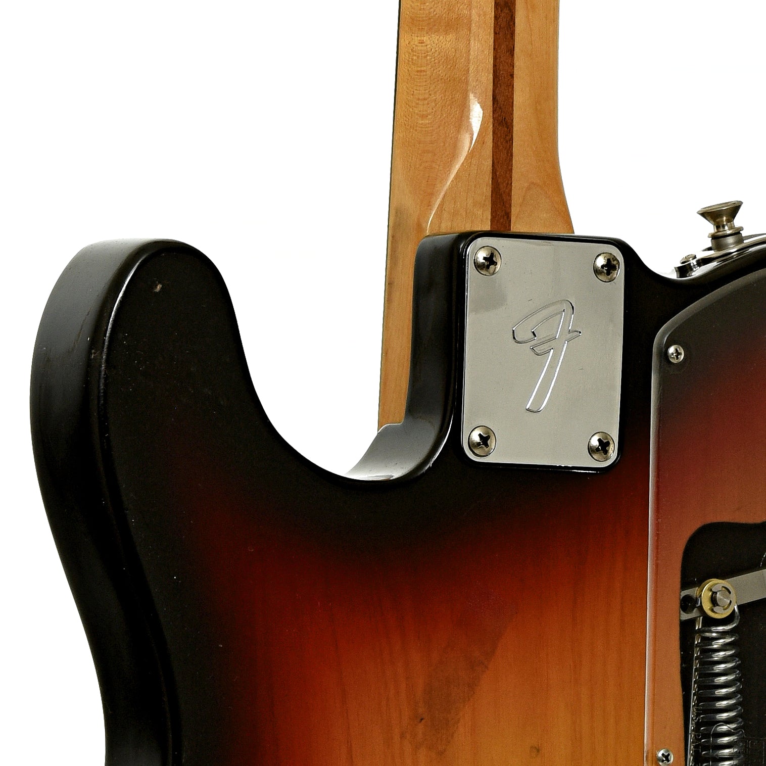 Neck joint of Fender Telecaster w/B Bender Electric Guitar