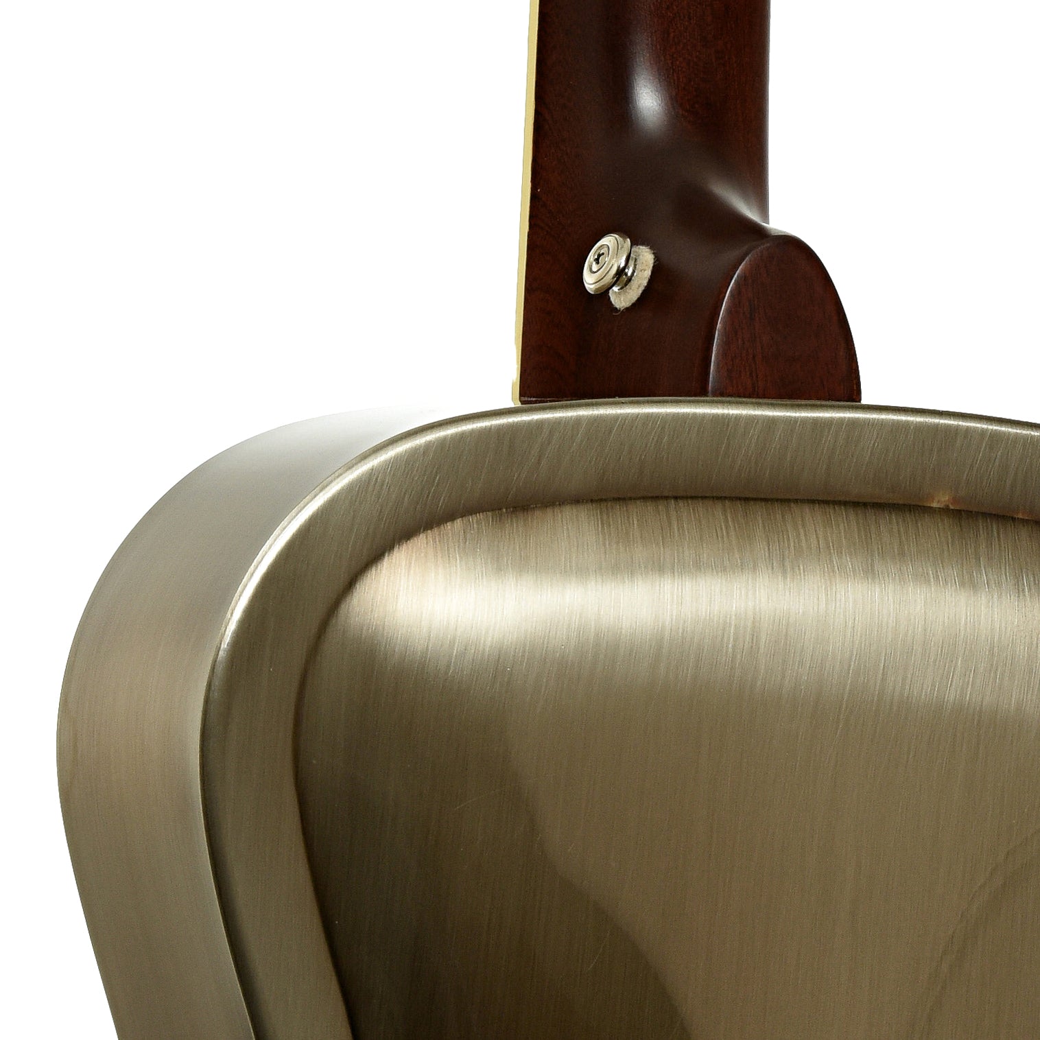 Neck joint of Republic Resolian Relic Nickel Roundneck Resonator Guitar