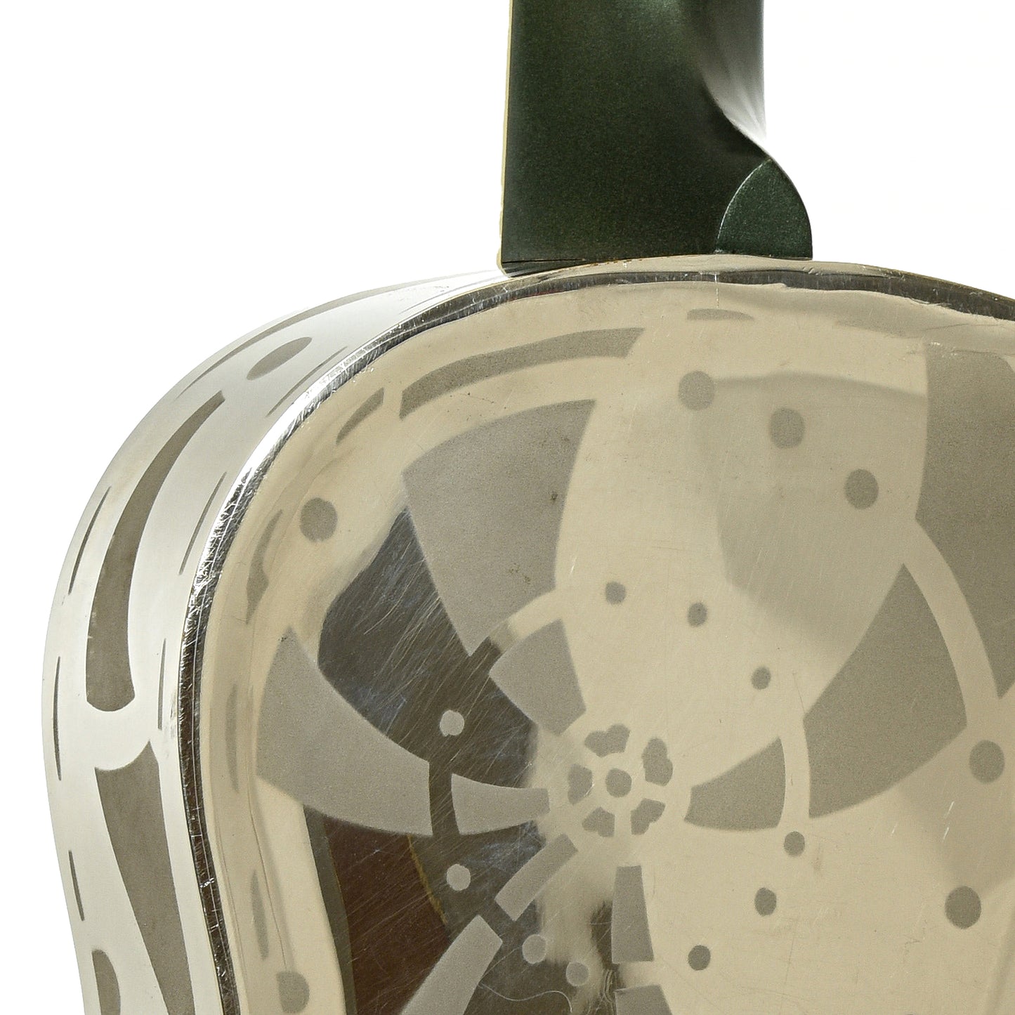 Neck joint of National Tricone Exploding Palm Tree Resonator Guitar