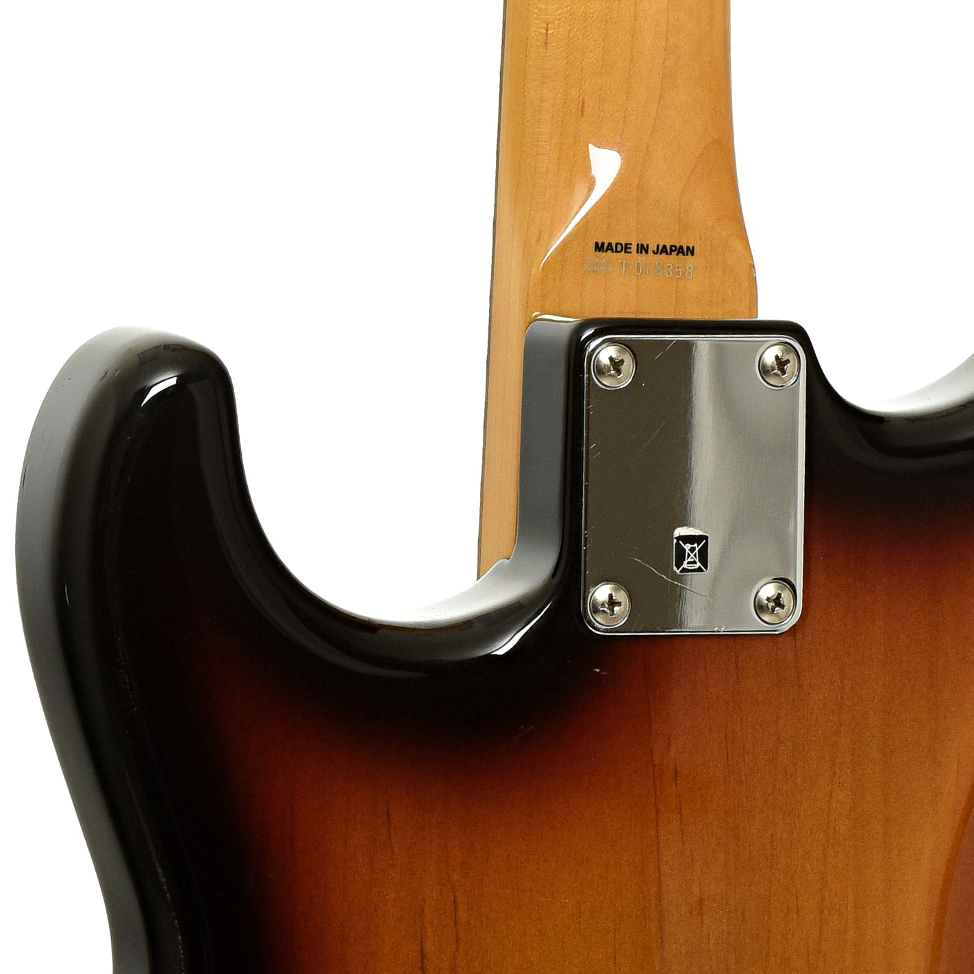 Neck joint of Fender Stratocaster XII Twelve String Electric Guitar