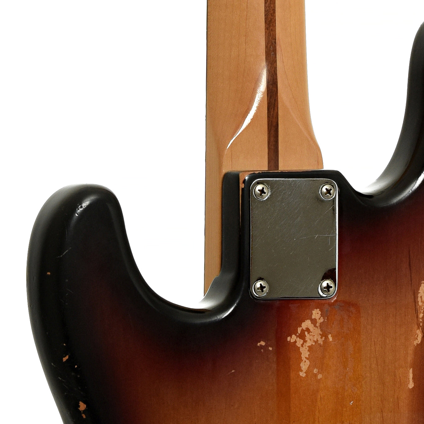 Neck joint of Fender American Series Precision Electric Bass 