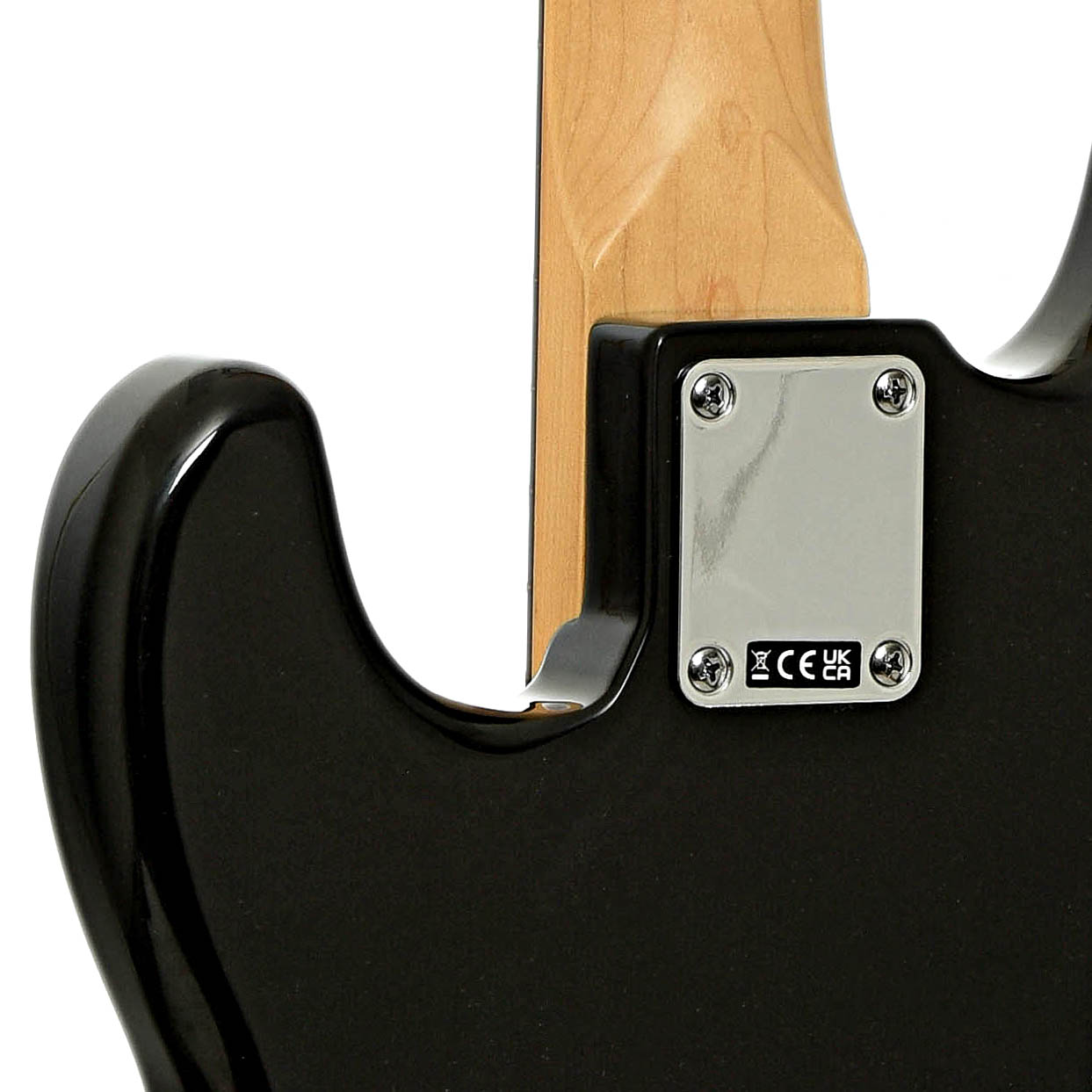 Neck joint of Fender Standard Precision Bass, Black