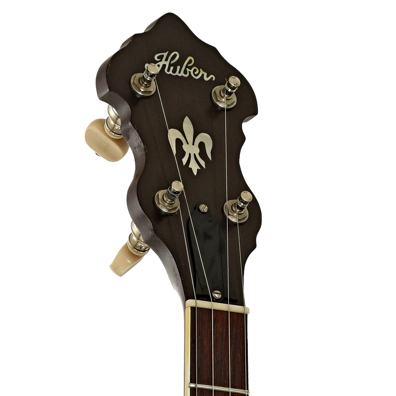 Headstock of Huber Sammy Shelor Resonator Banjo