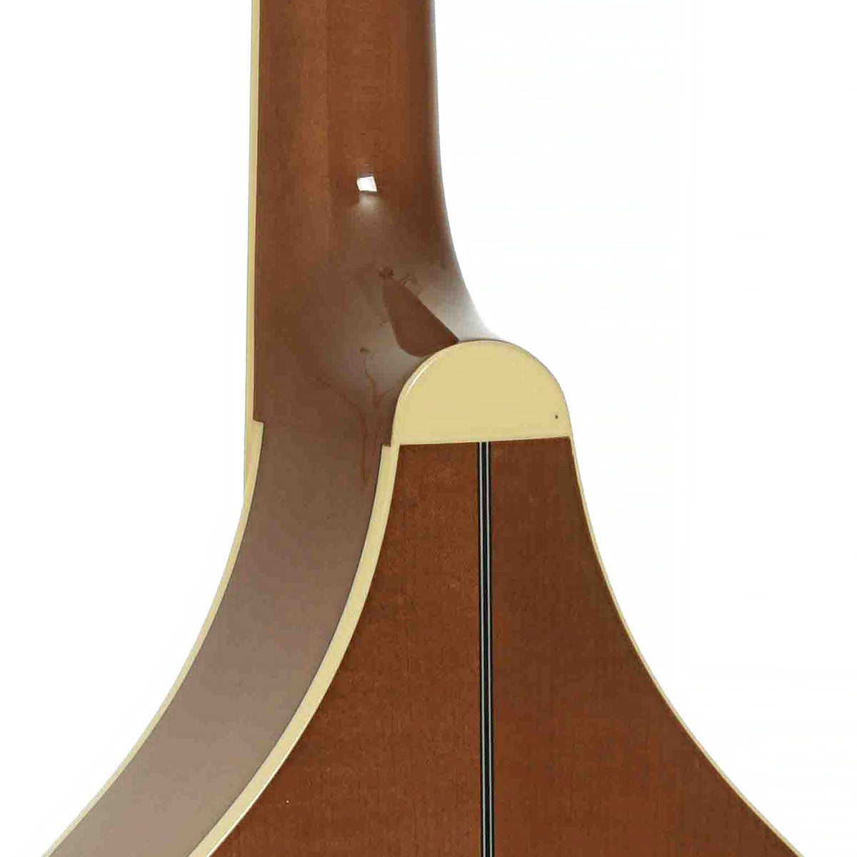 Heel of Trinity College Octave Mandolin, Black Top
