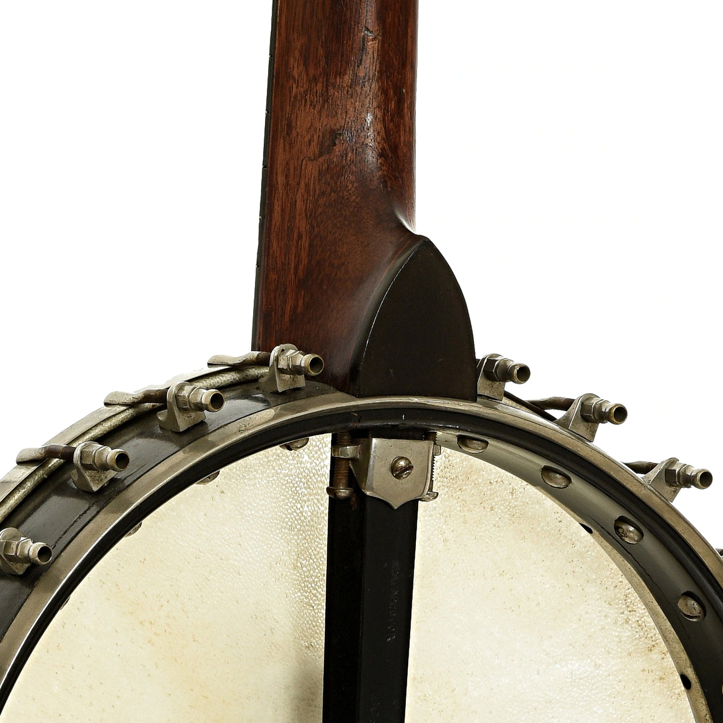 Neck joint of J.E. Quinlan Open Back Banjo 