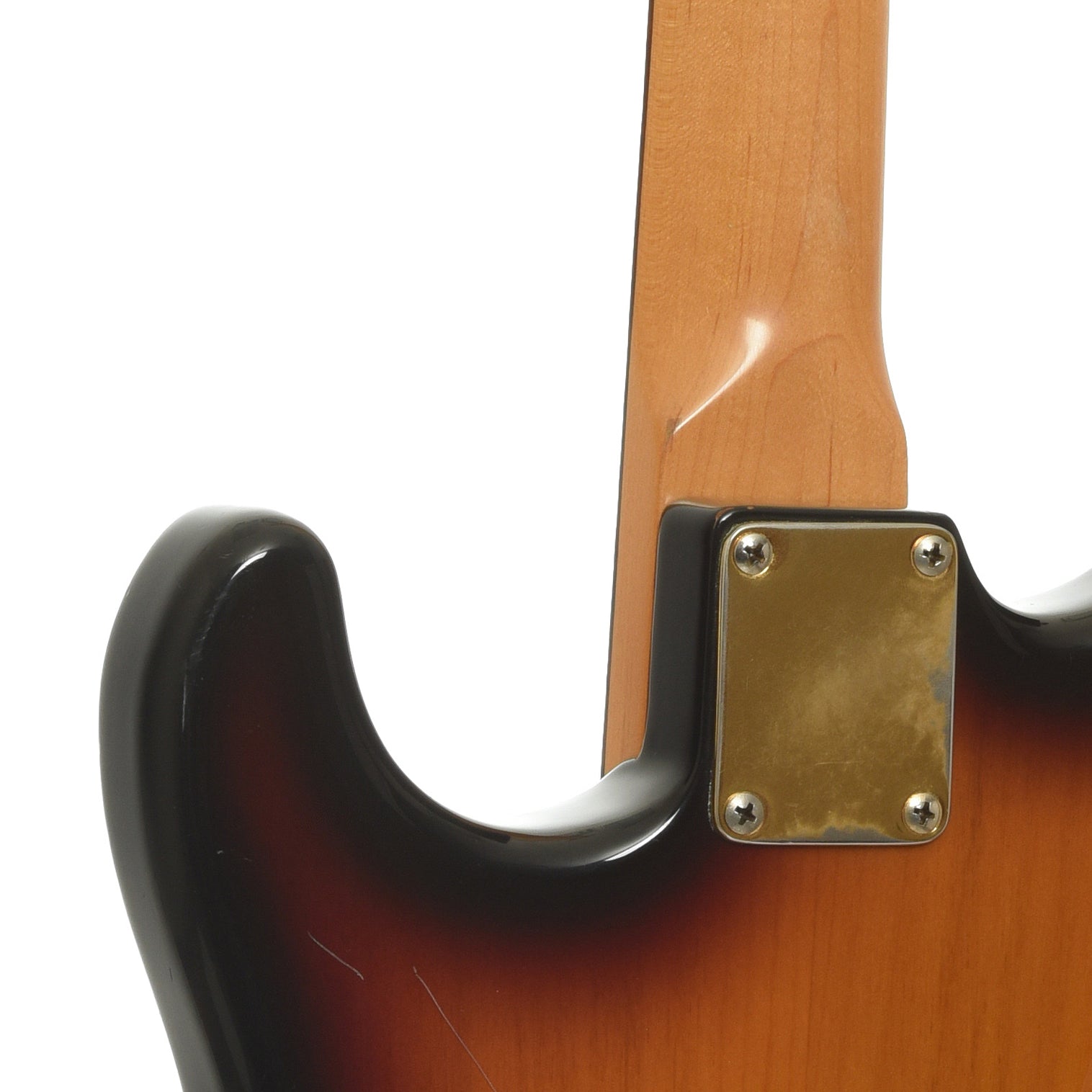 Neck joint of Fender SRV Stratocaster Electric Guitar