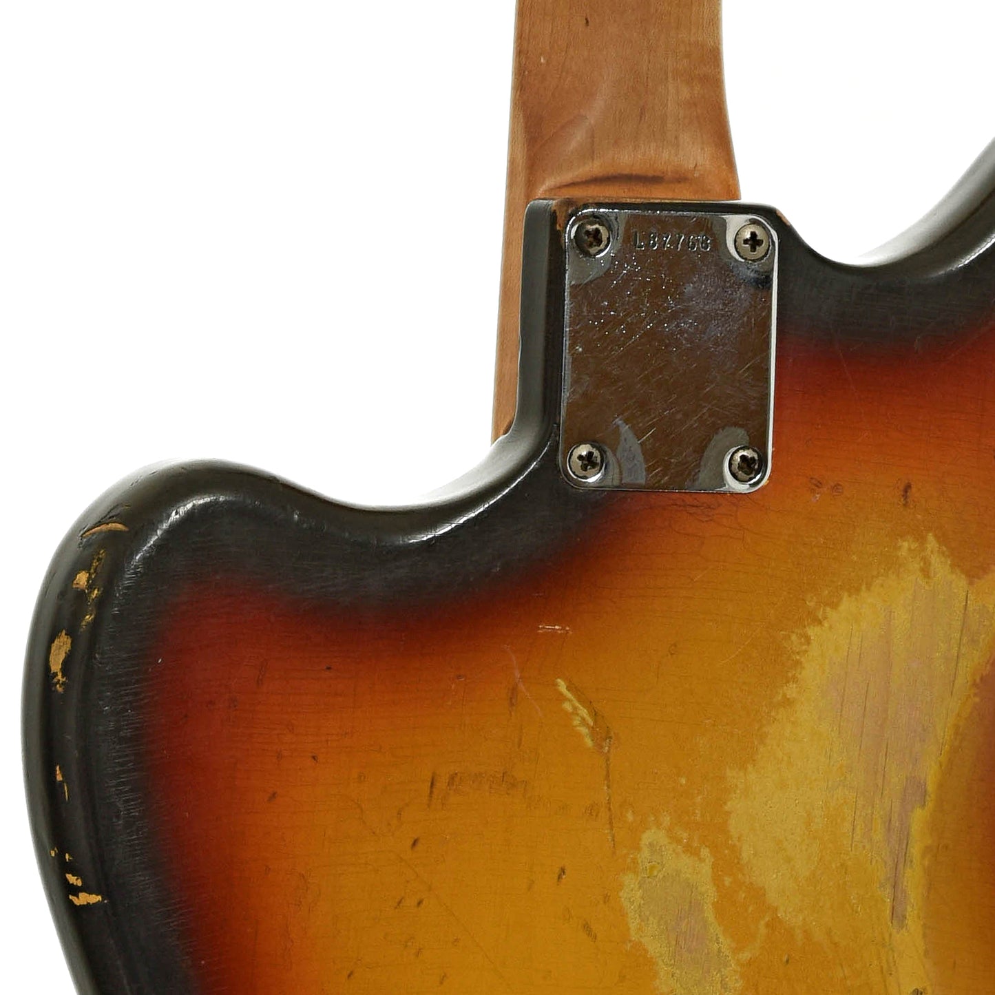 Neck joint of Fender Jazzmaster Electric Guitar