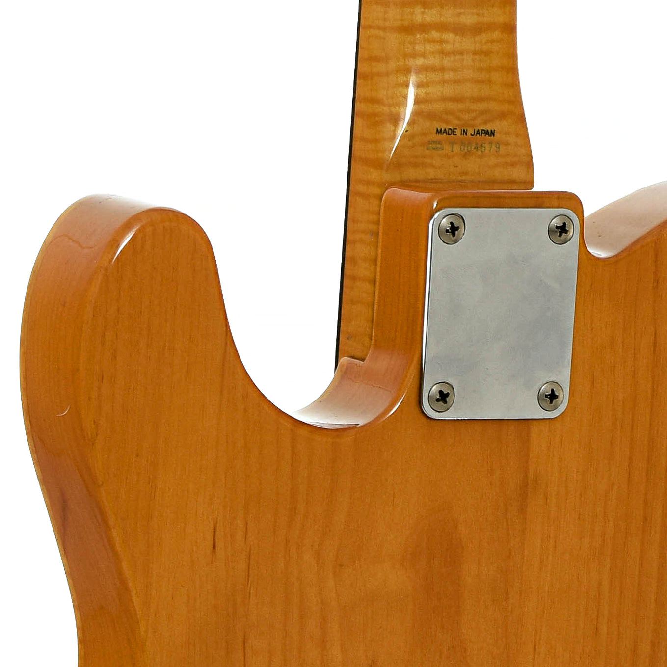 Neck joint of Fender Telecaster Deluxe Fotoflame Electric Guitar