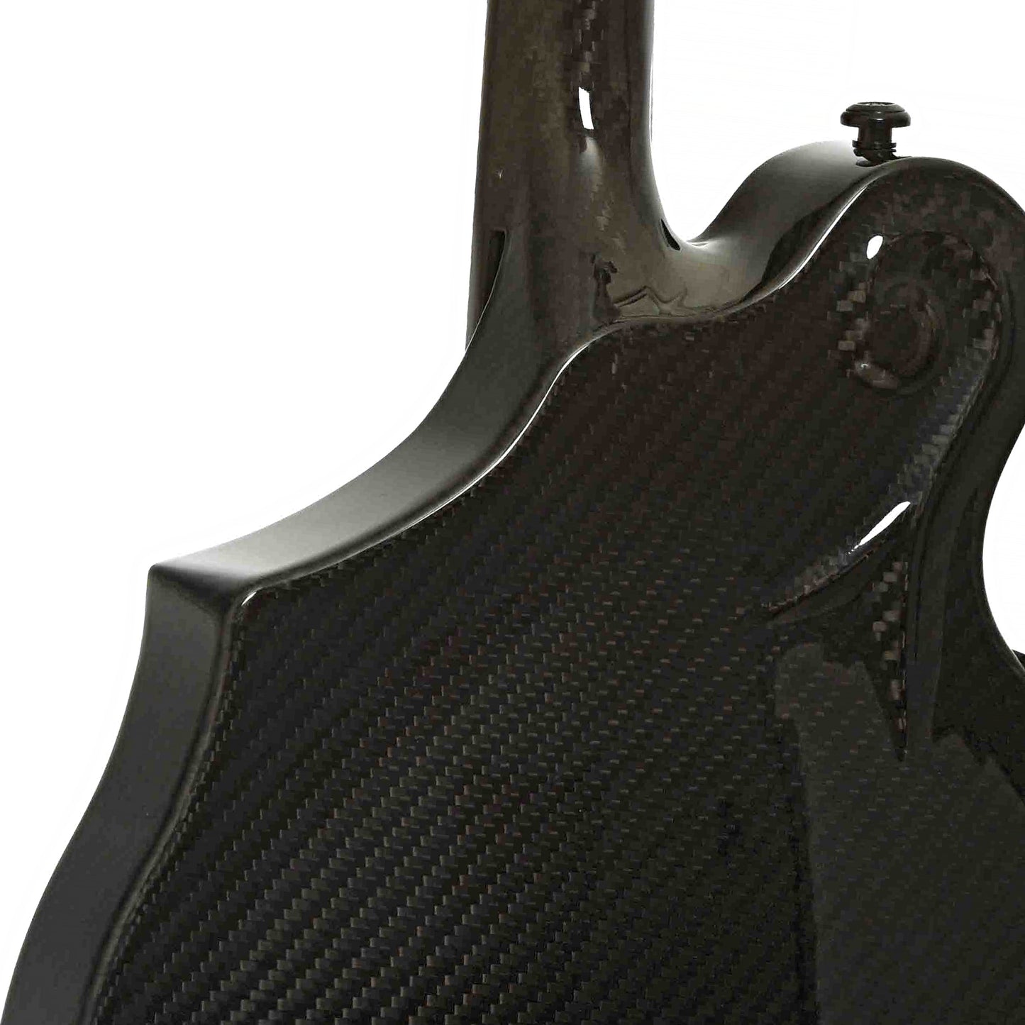 Heel of KLOS Carbon Fiber F-Style Mandolin with Active EQ