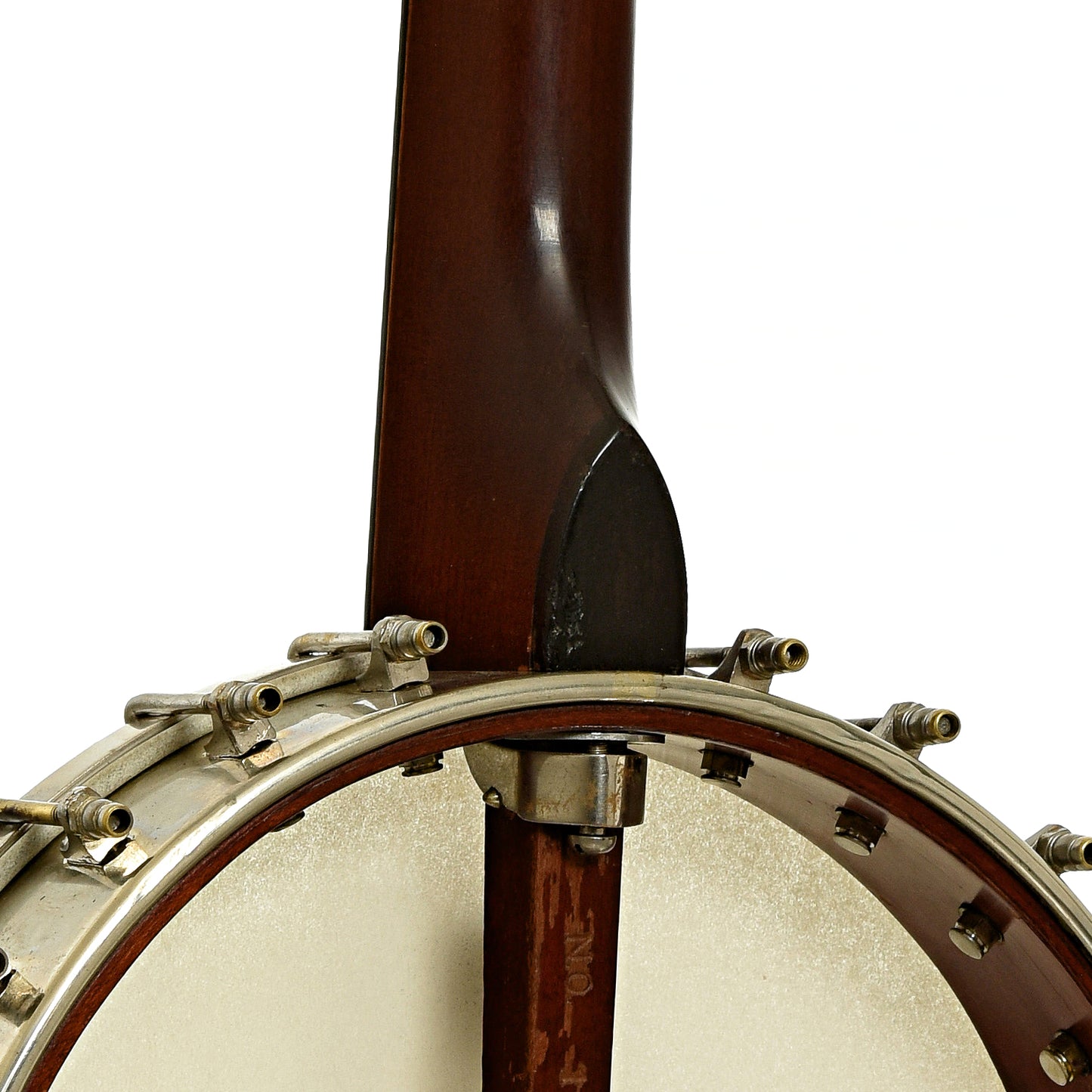 Neck joint of Fairbanks Senator No.1 Open Back Banjo 