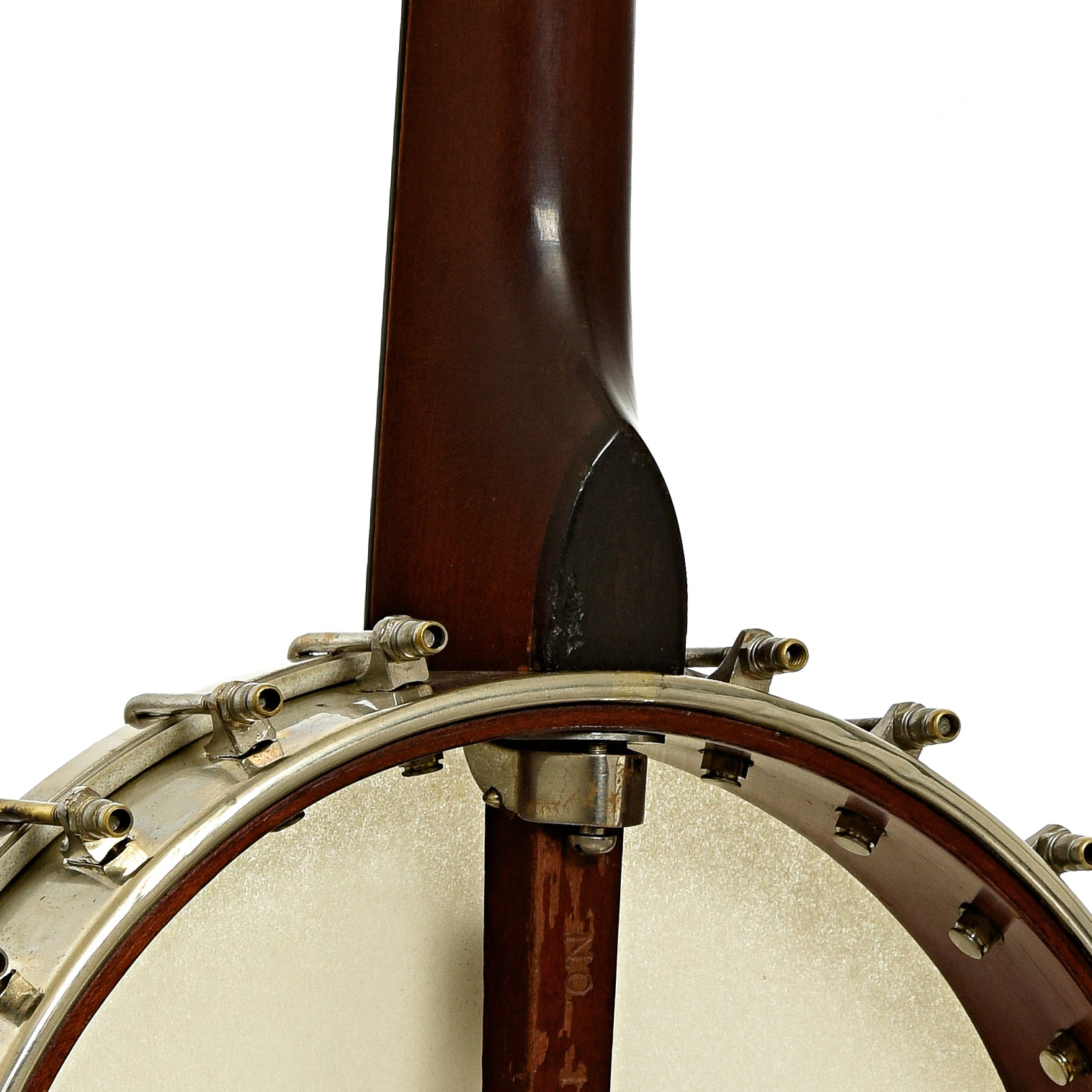 Neck joint of Fairbanks Senator No.1 Open Back Banjo 