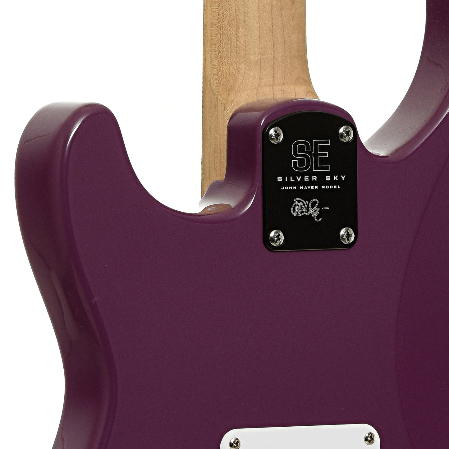 Neck joint of PRS SE Silver Sky Maple Electric Guitar 