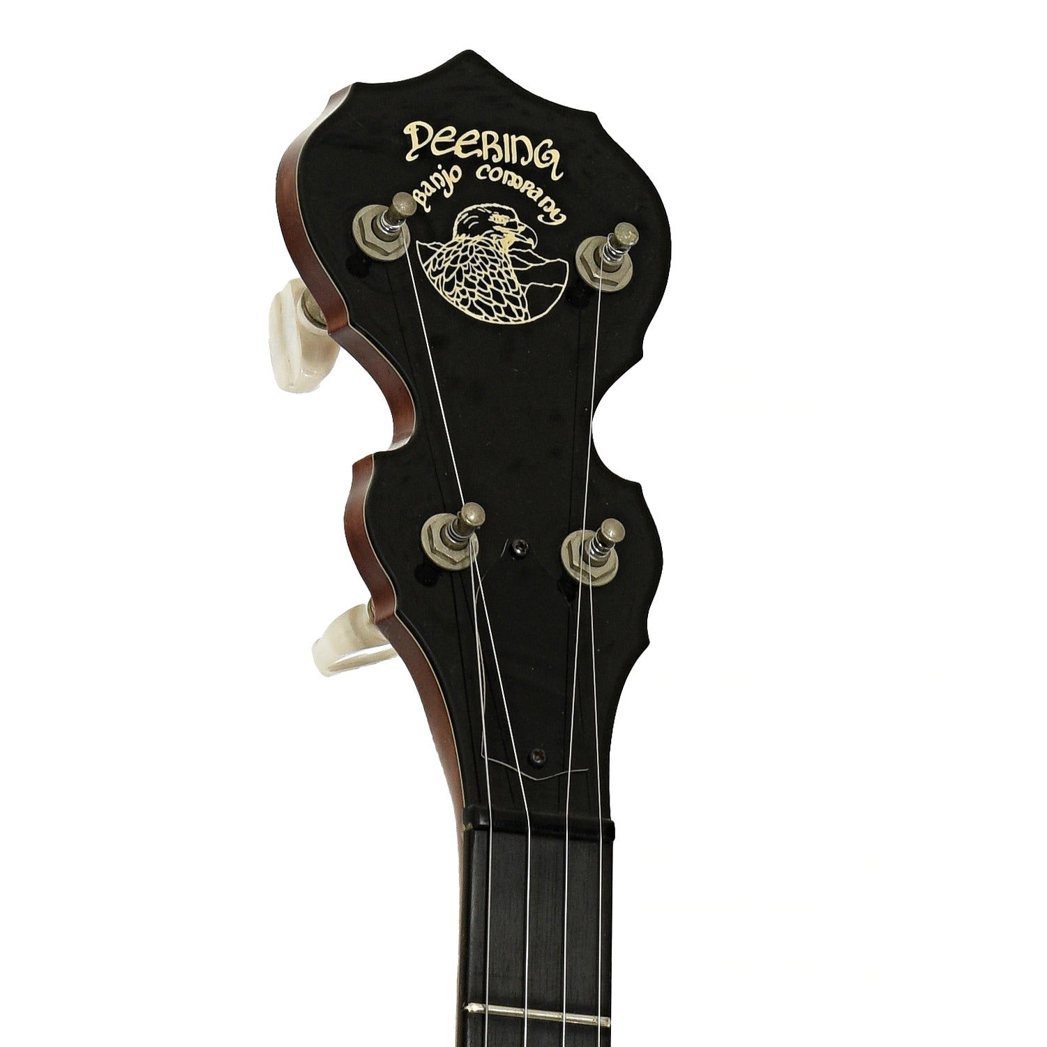 Headstock of Deering Deluxe Resonator Banjo