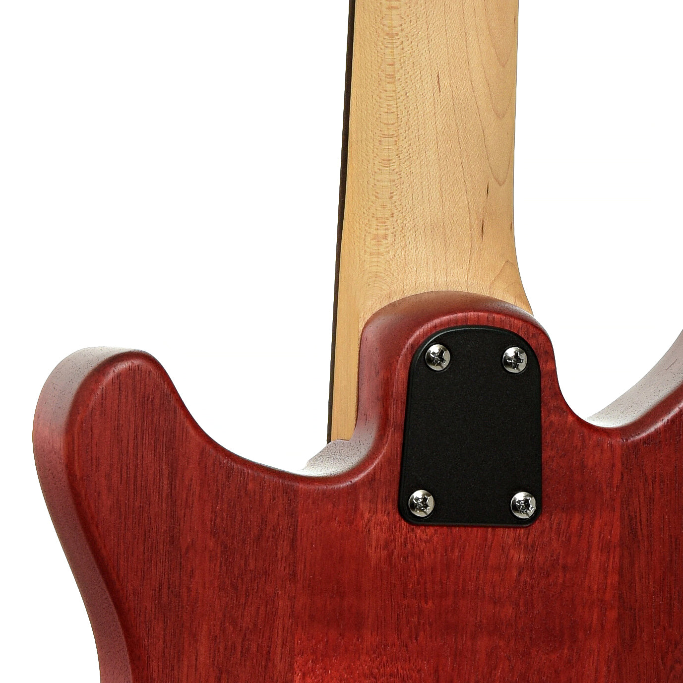 Neck joint of PRS SE CE 24 Standard Satin Stoptail Vintage Cherry Electric Guitar