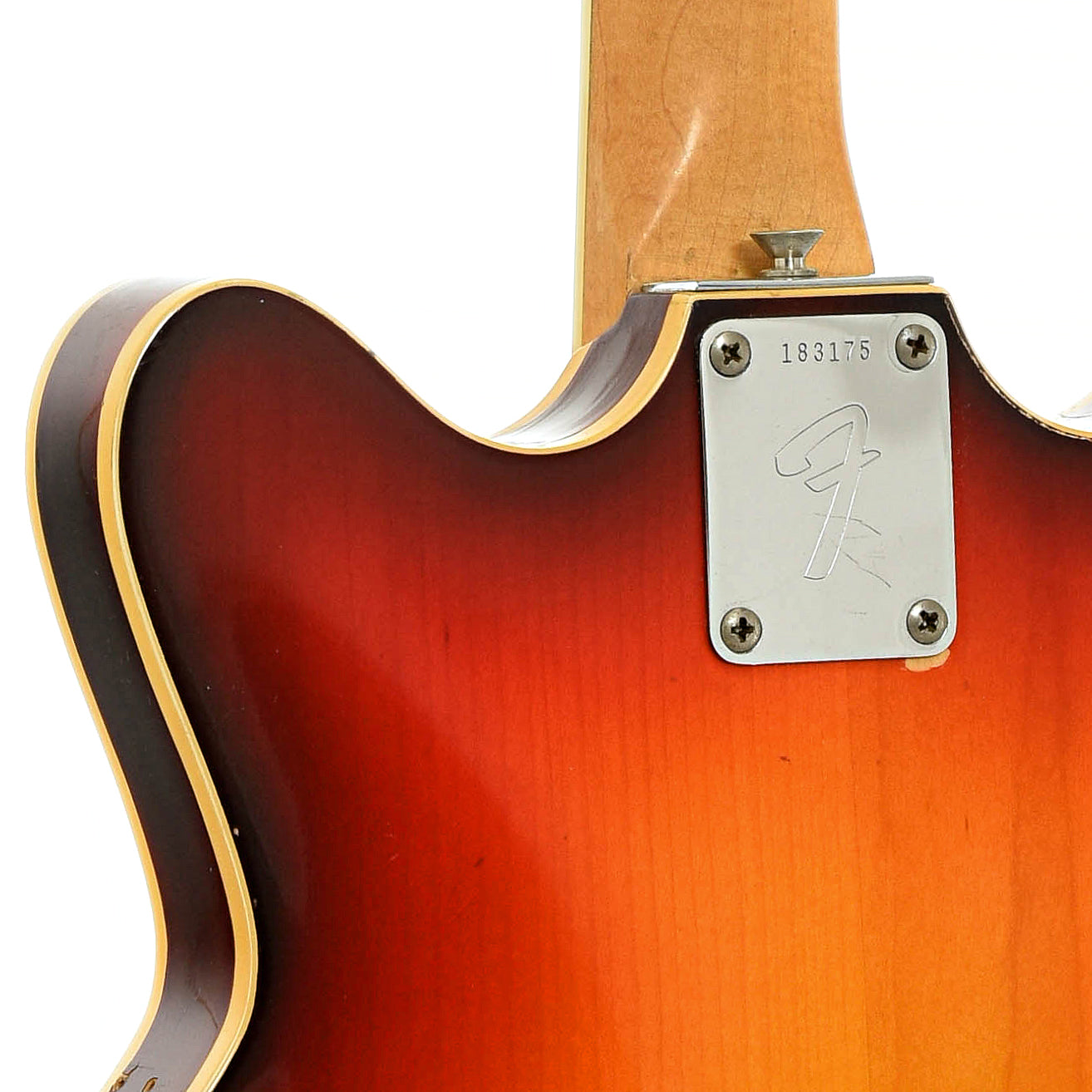 Neck joint of Fender Coronado XII 12-String Electric Guitar 