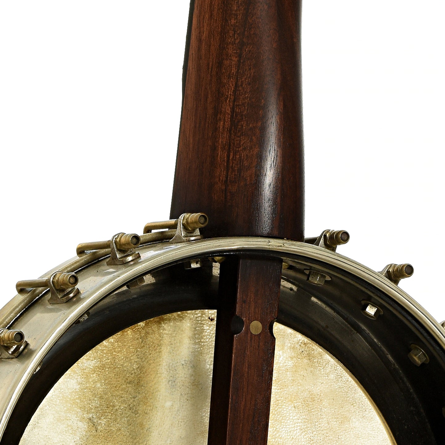 Neck joint of Buckbee-Style Open Back Banjo