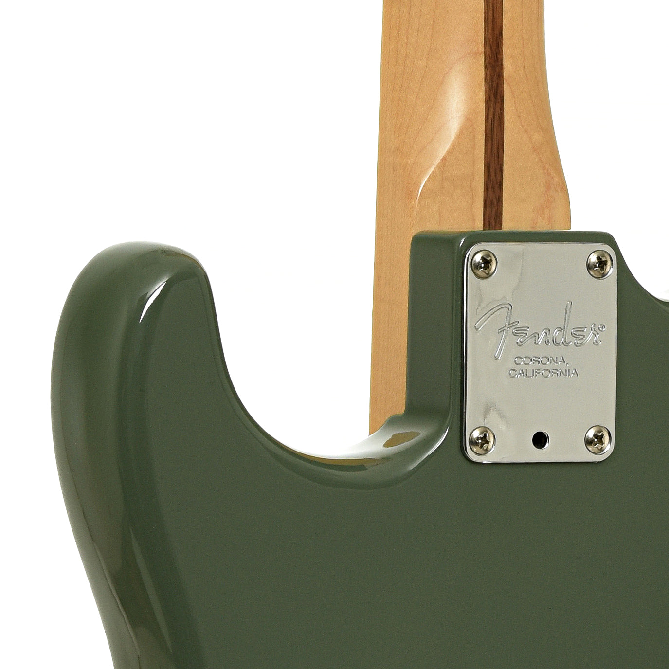 Neck joint of Fender American Professional Stratocaster Electric Guitar