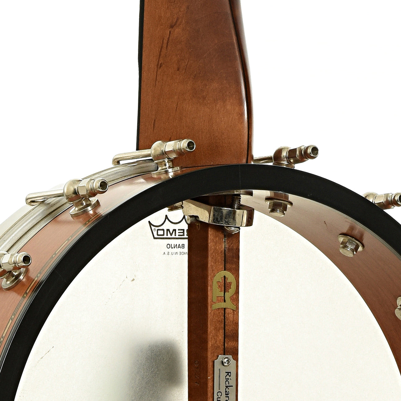 Neck joint of Rickard Dobson 12" Custom Open Back Banjo