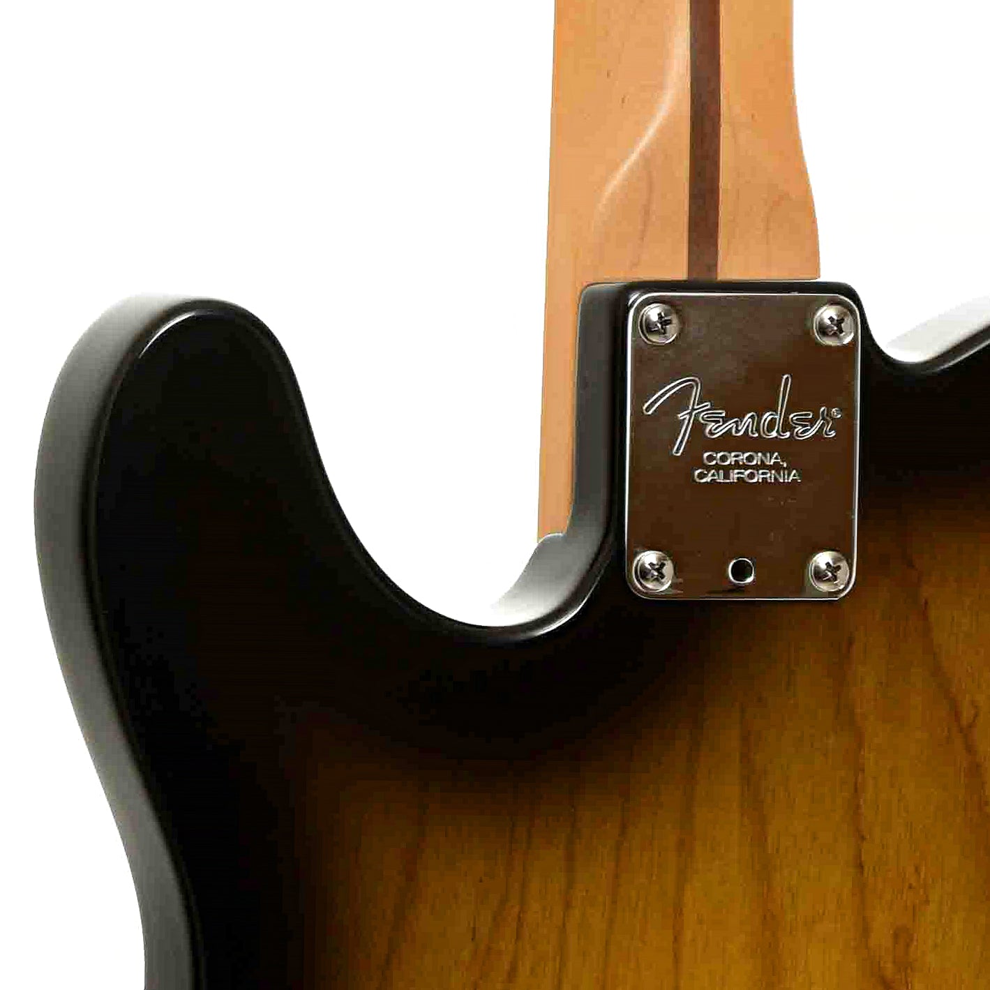 Neck joint of Fender American Deluxe Ash Telecaster Electric Guitar 