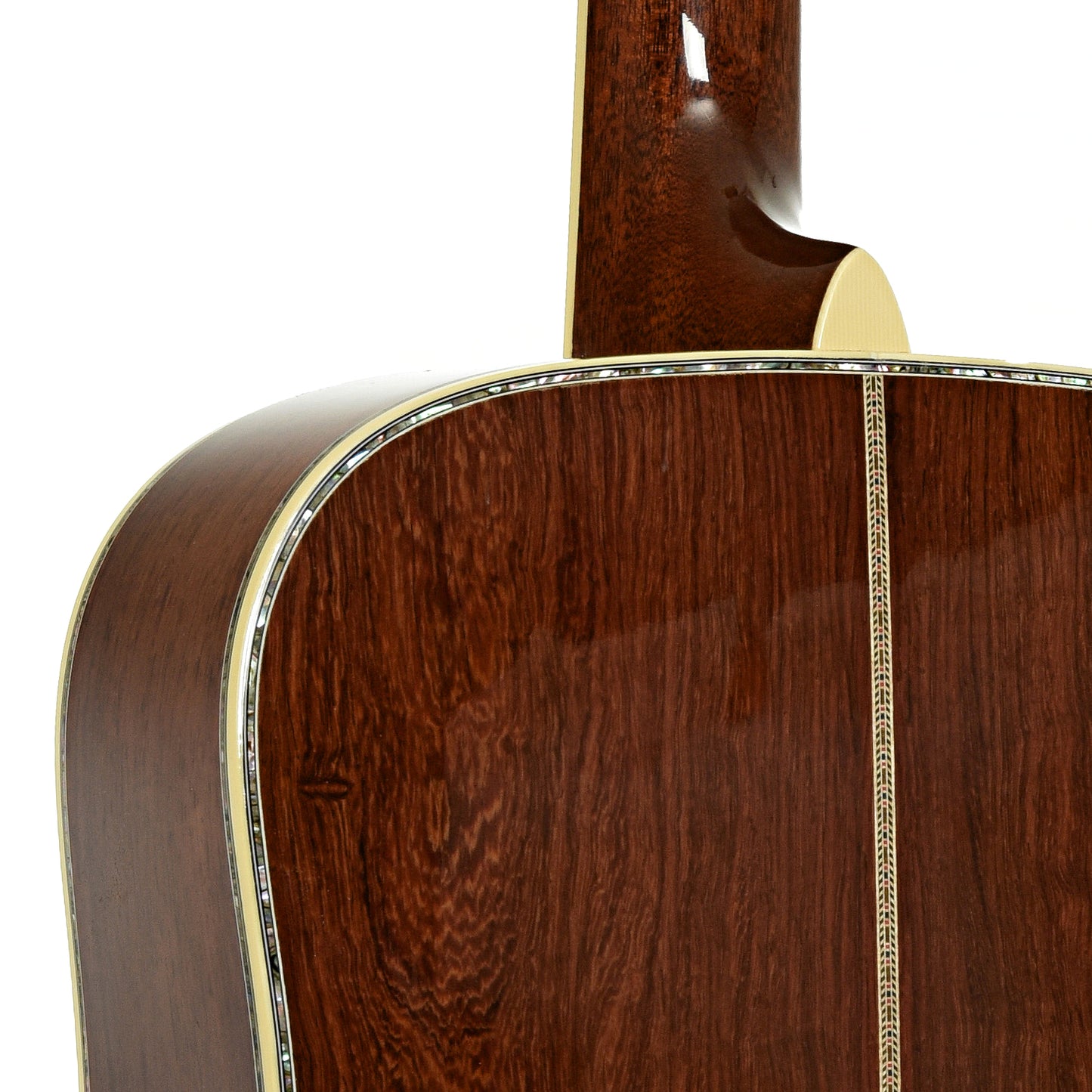 Neck joint of Martin Custom Shop D-45 Madagascar Acoustic Guitar