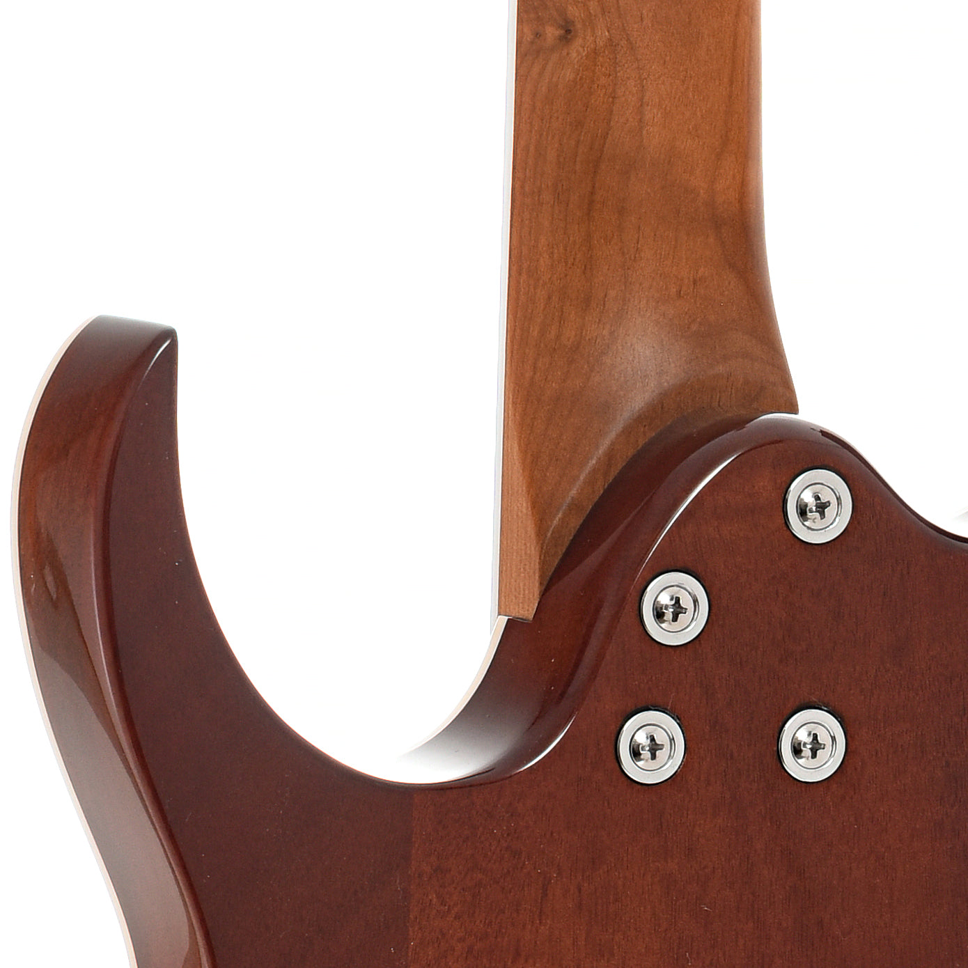 Neck joint of Ibanez RG Gio Series GRG220PA1 Electric Guitar, Brown Black Burst