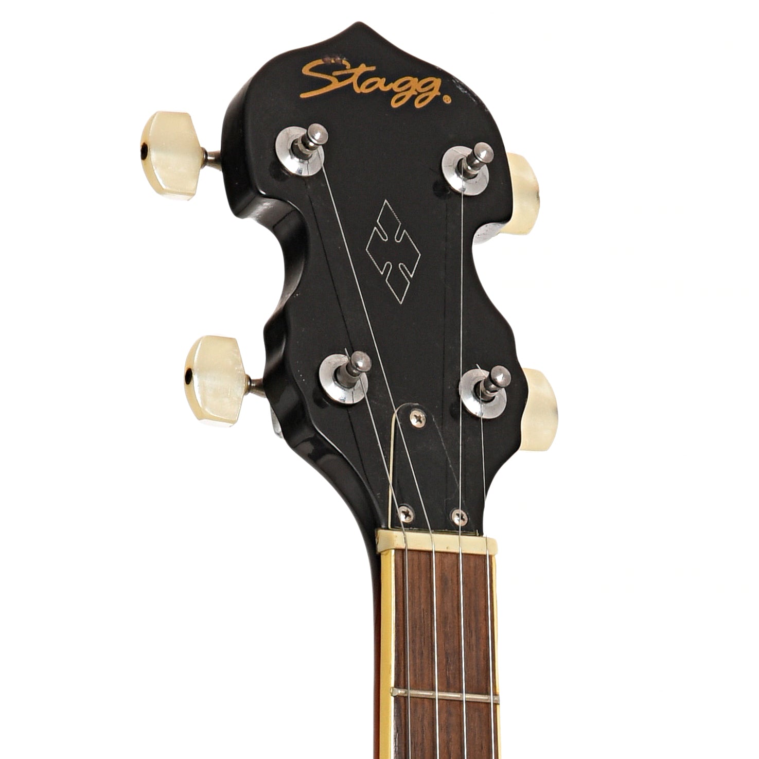 Front headstock of Stagg Deluxe Resonator Banjo