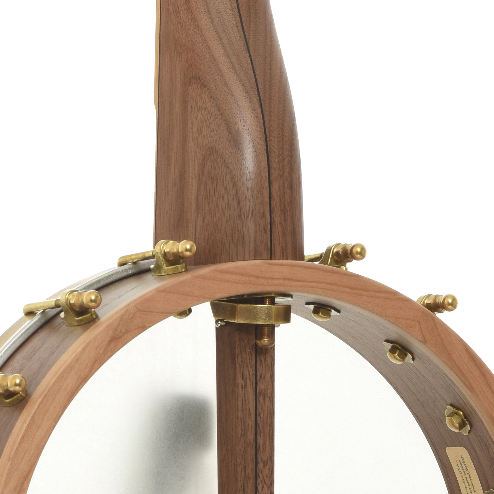 Neck joint of Pisgah Appalachian 11in Short Scale Openback Banjo