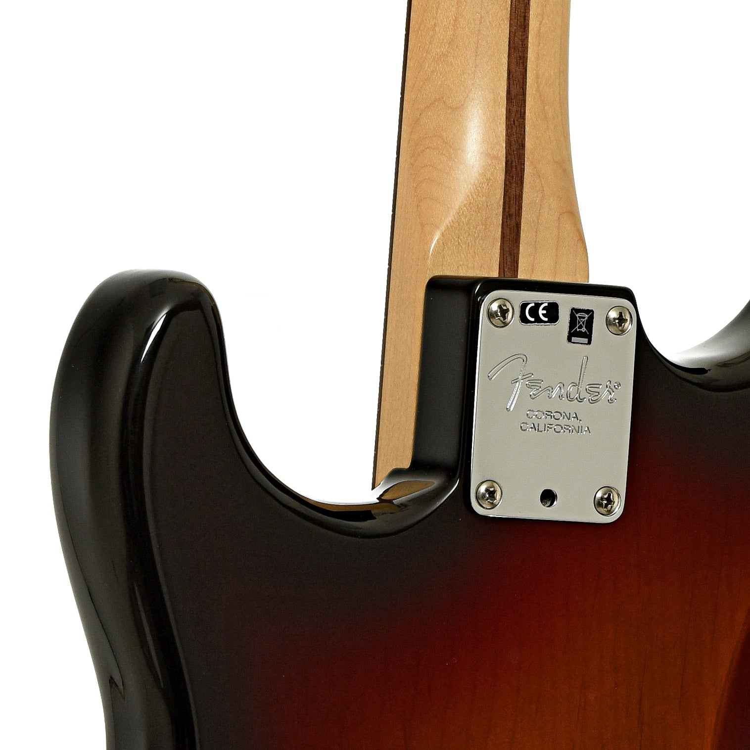 Neck joint of Fender American Professional Series Stratocaster HSS Electric Guitar