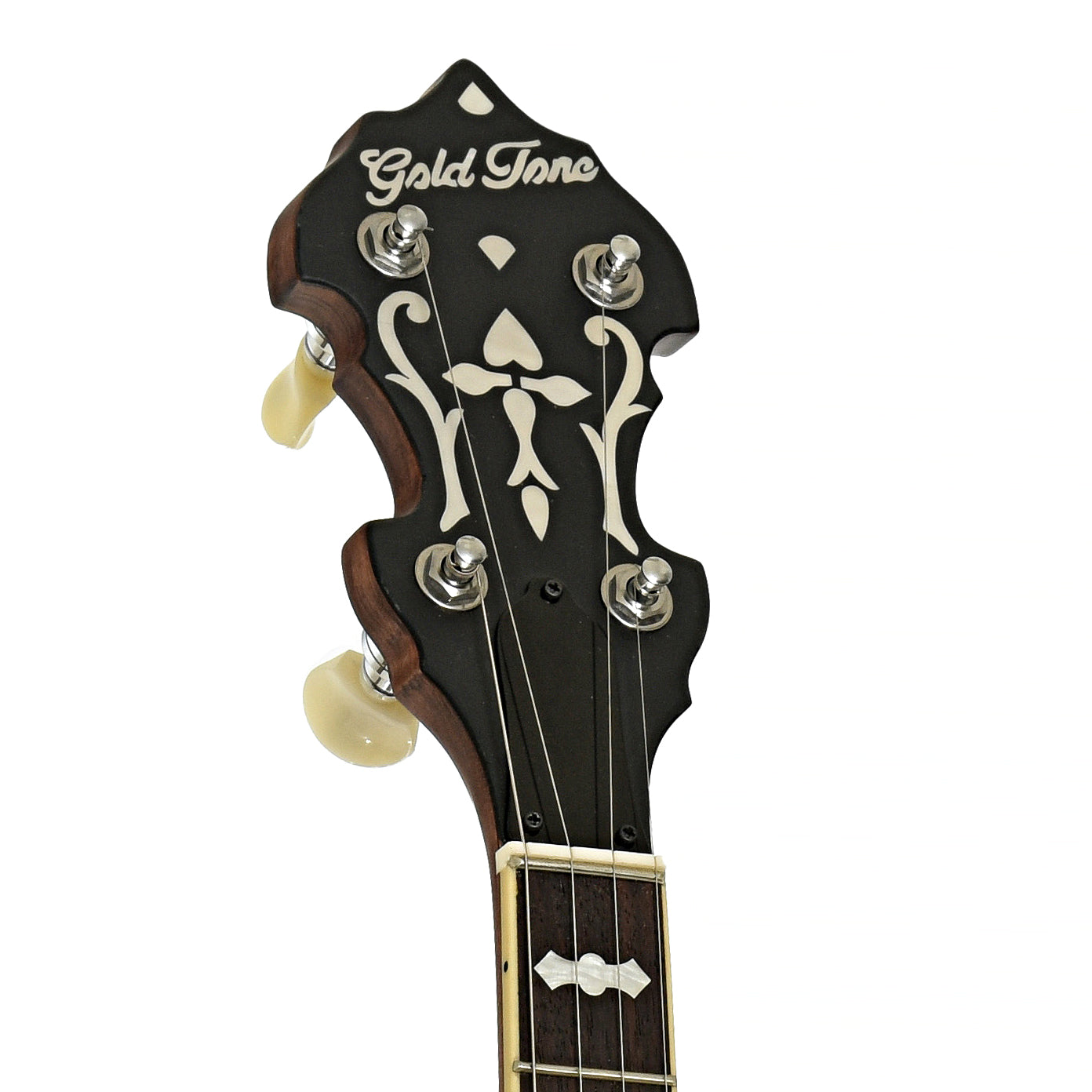 Headstock of Gold Tone OB-150 Resonator Banjo