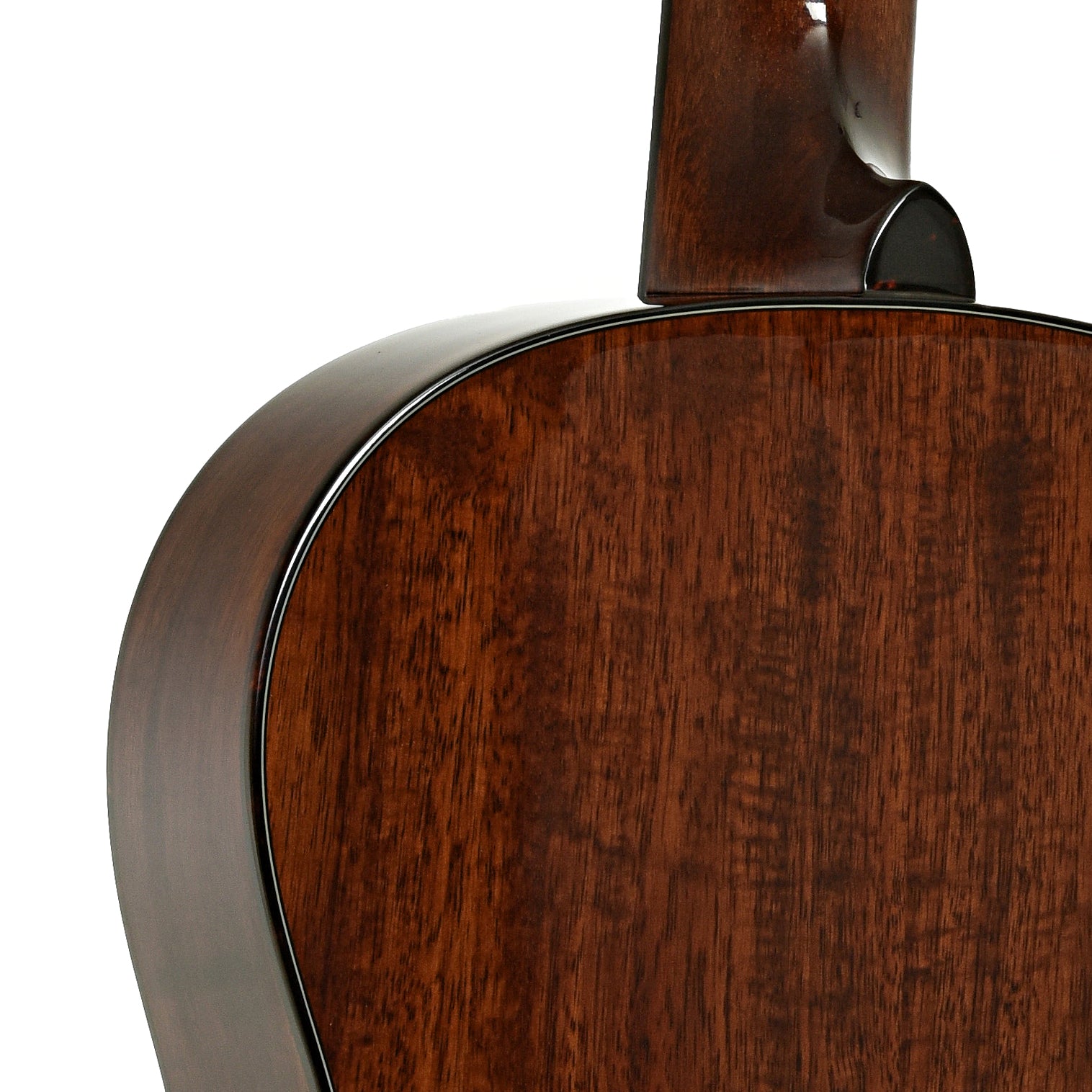 Neck joint of Recording King Koa 12-Fret 000 Acoustic Guitar