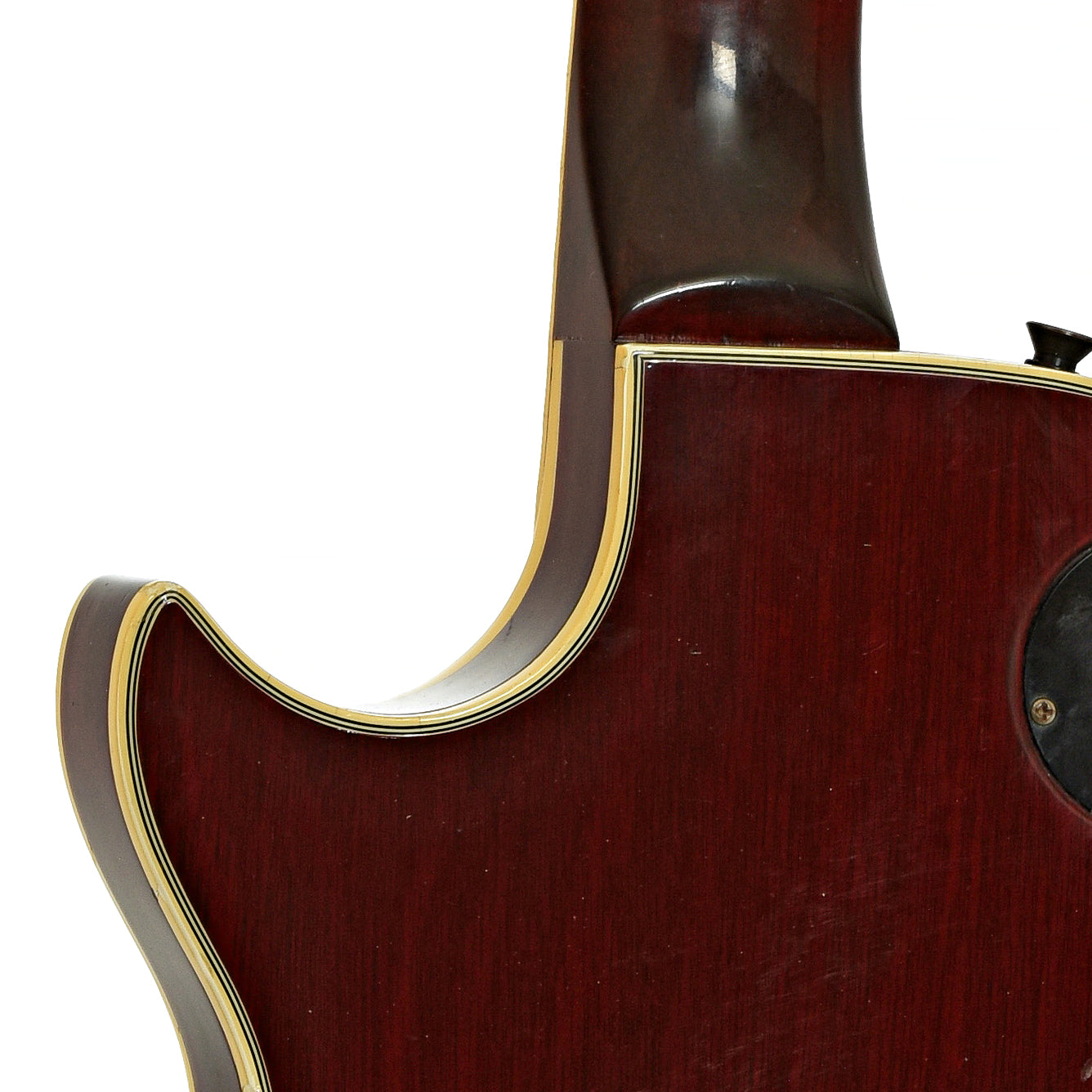 Neck joint of Gibson Les Paul Custom Electric Guitar 