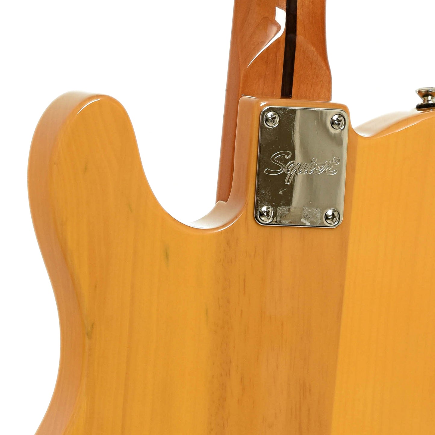 Neck joint of Squier Classic Vibe 50 Telecaster Electric Guitar 