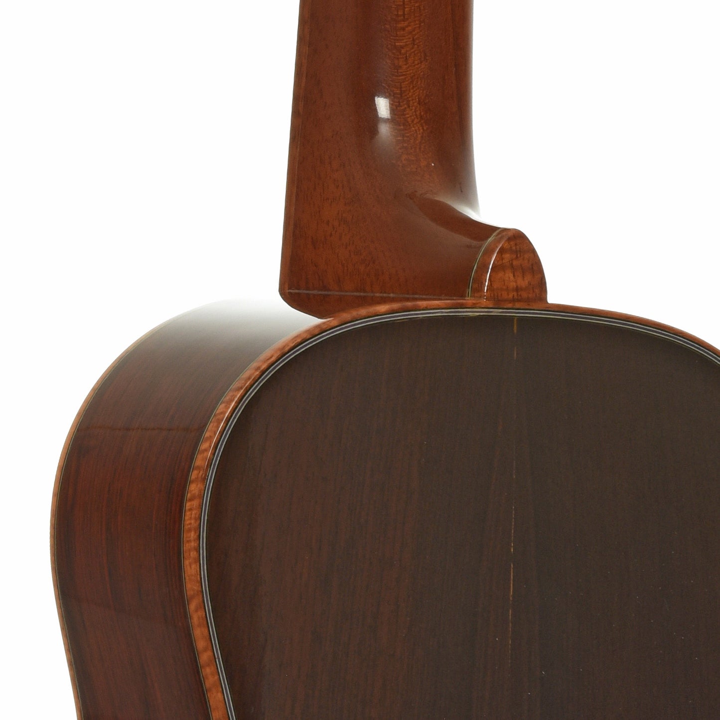 Neck joint of Grimes Custom Brazilian 6-String Tenor Ukulele