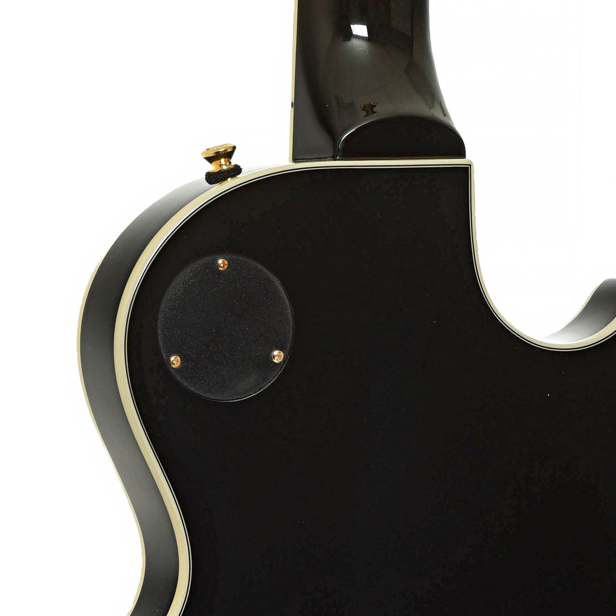 Neck joint of Epiphone Les Paul Custom Left-Handed Electric Guitar & Gigbag, Ebony 