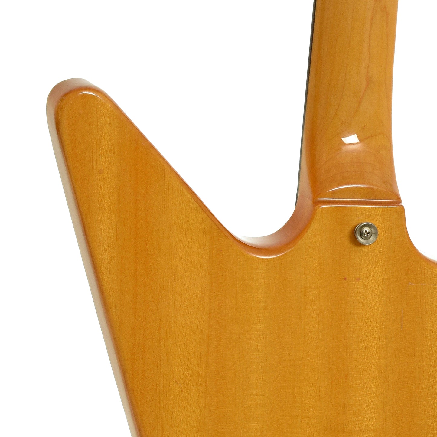 Neck joint of Epiphone '58 Korina Explorer Electric Guitar 