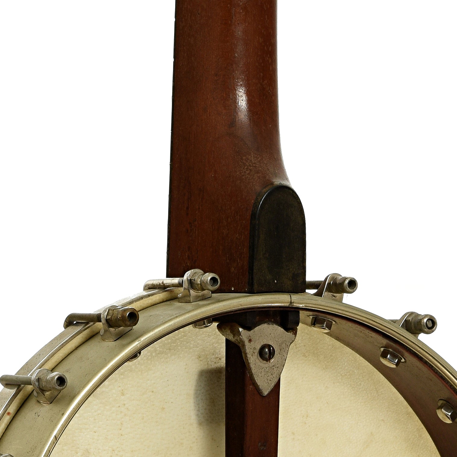 Neck joint of S.S. Stewart American Princess  No. 1 Openback Banjo