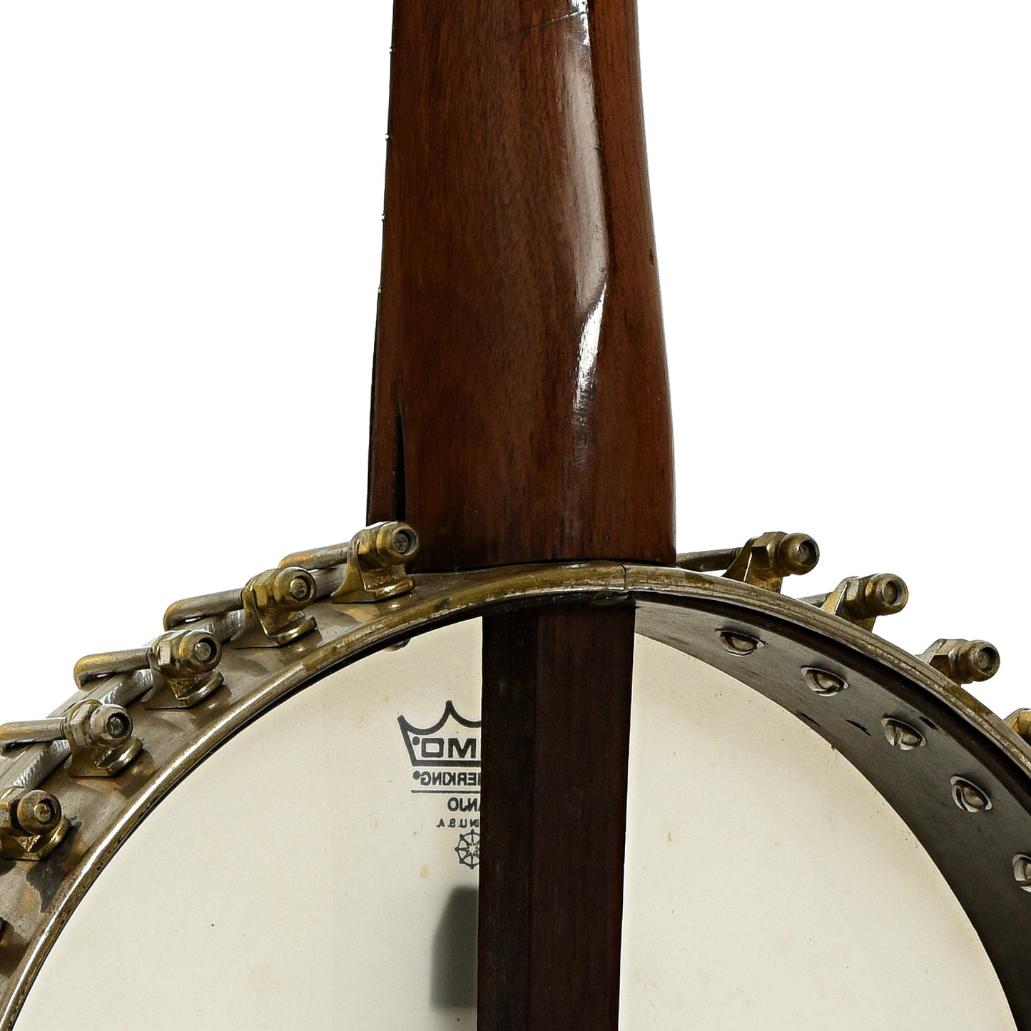 Neck joint of Albert Houdlett & Sons “Royal Parlor Banjo” Openback Banjo