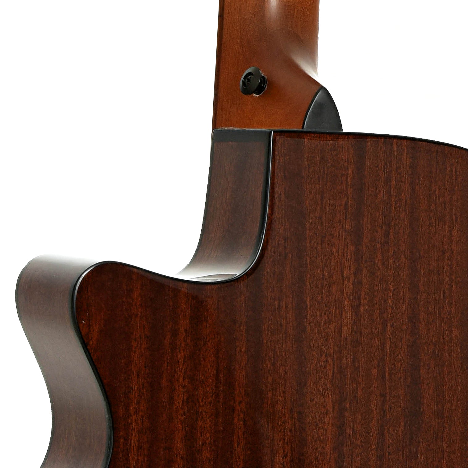 Neck joint of Ibanez AEGB25E Acoustic-Electric Bass Guitar - Transparent Black Sunburst