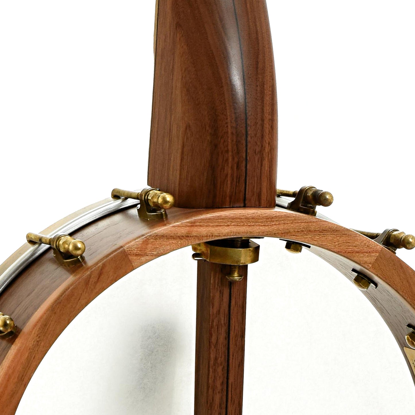 Rear neck joint of Pisgah Possum 11" Openback Banjo & Gigbag, Walnut, Short Scale