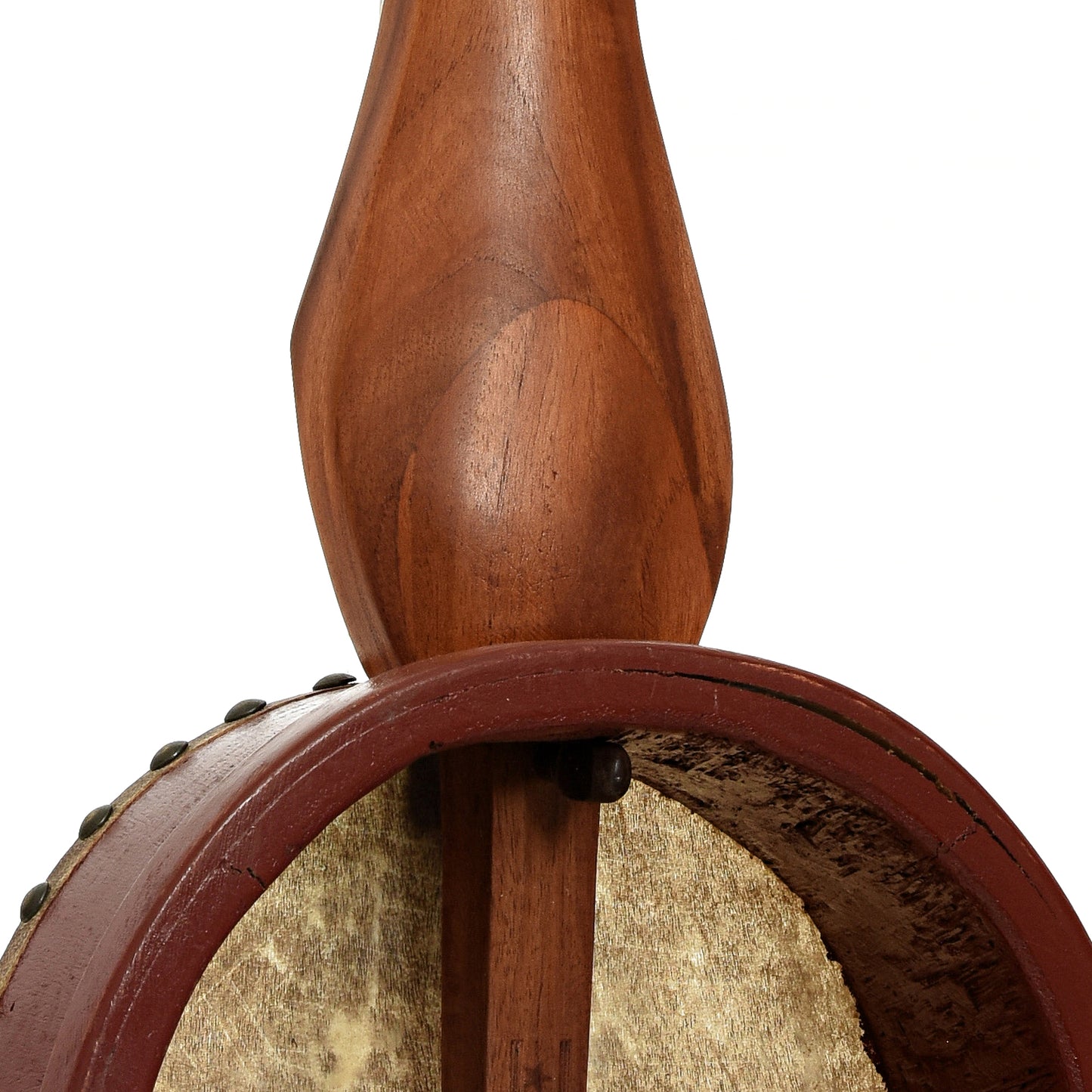 Neck joint of Menzies Fretless Tackhead Banjo #596