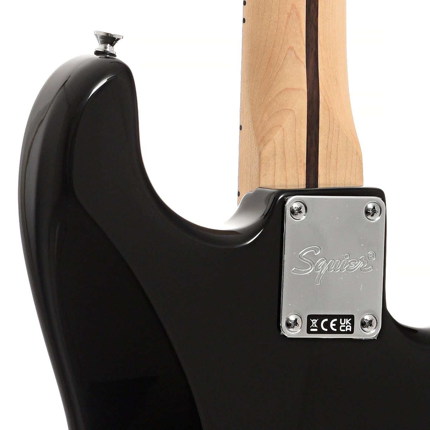 Neck joint of Squier Sonic Stratocaster, Left Handed, Black