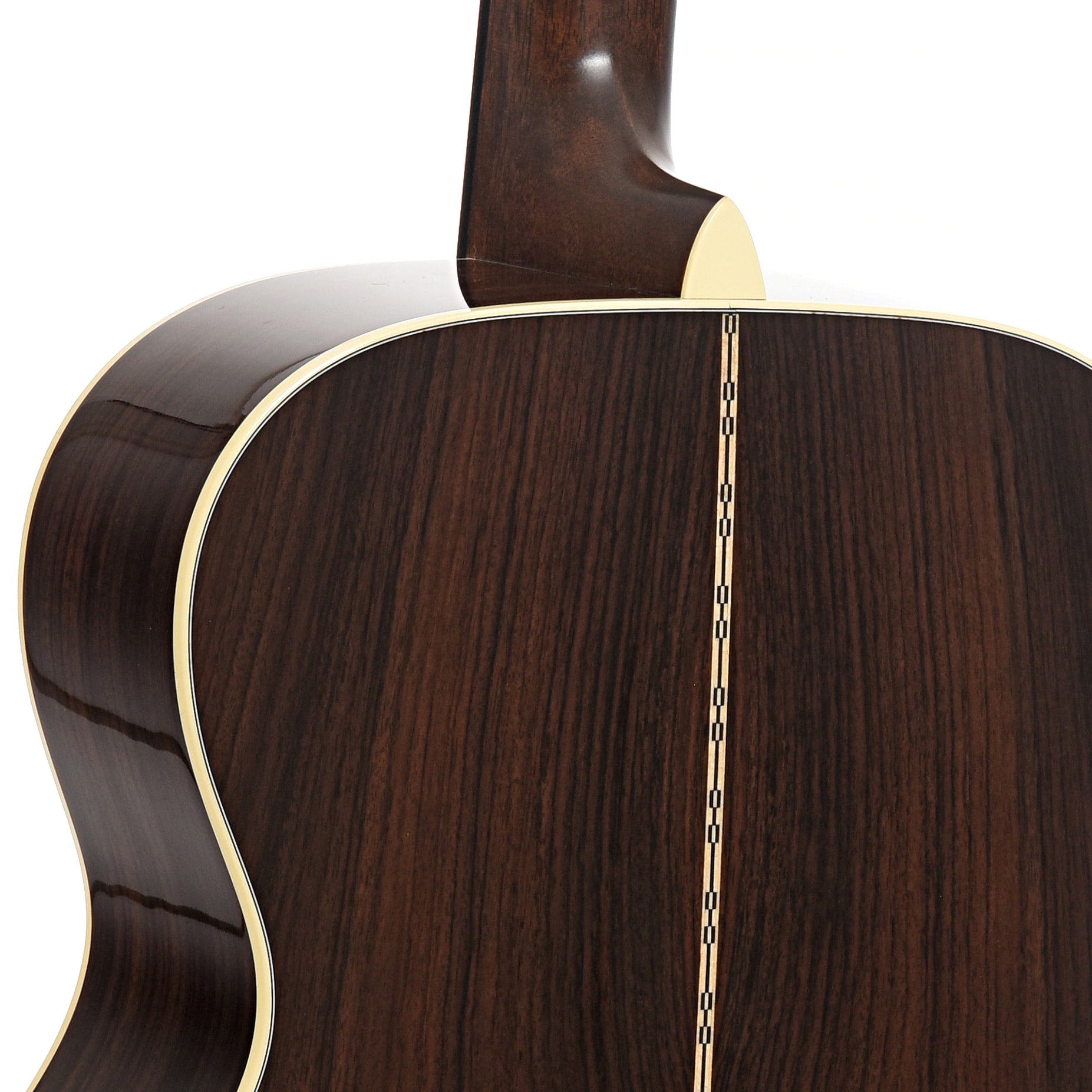 Neckjoint of Martin Custom 28-Style 000 Guitar & Case, Wild Grain Rosewood & Adirondack Spruce